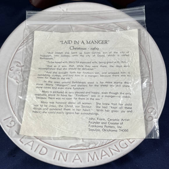 Frankoma John Frank 1968 Flight Into Egypt 1969 Laid In A Manger - Picture 4 of 6